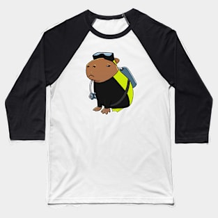 Capybara Scuba Diver Costume Baseball T-Shirt